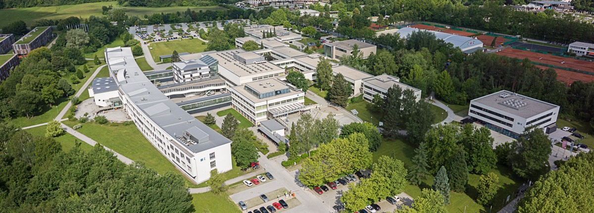 Luftbild der Universität Klagenfurt