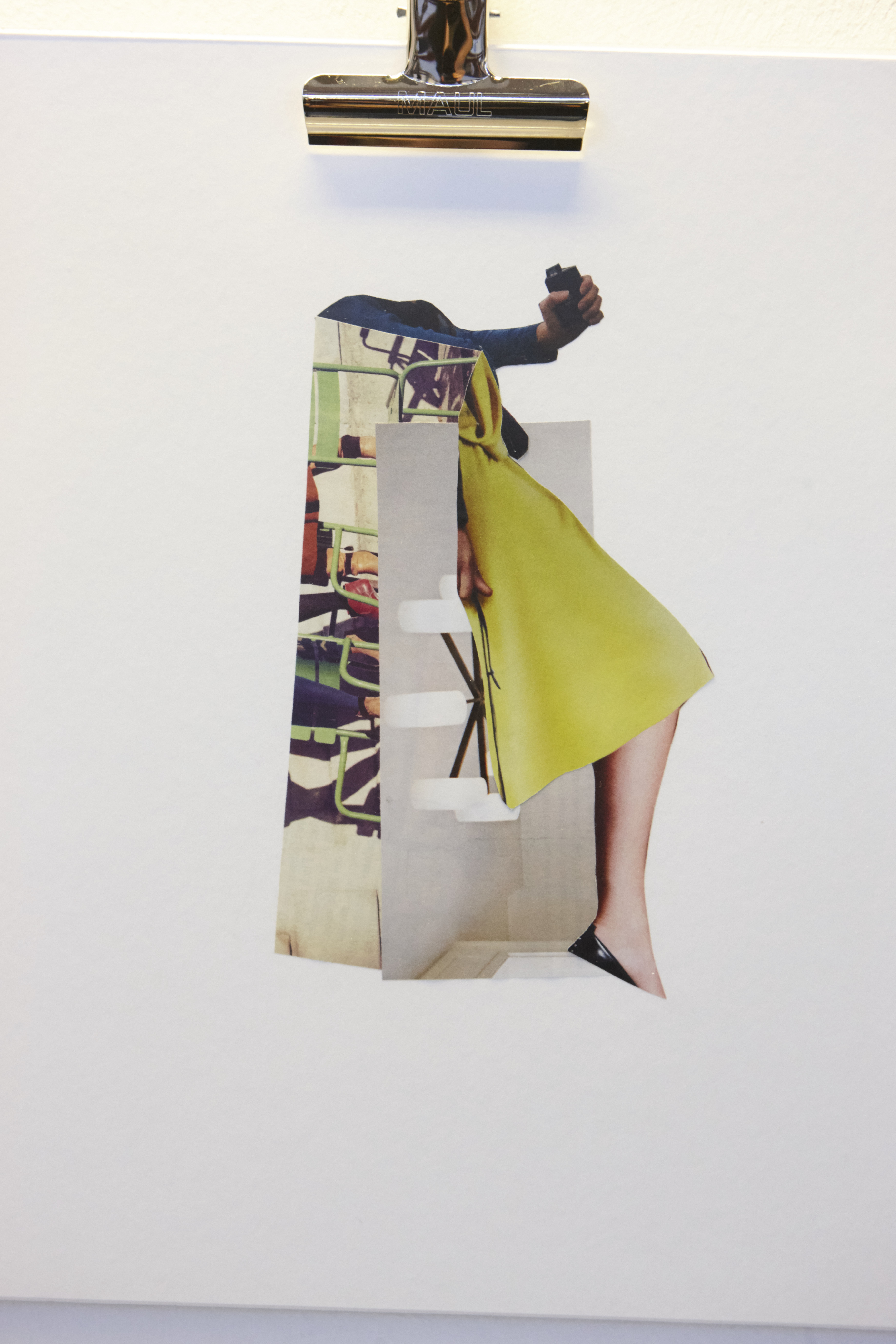 "Stuhl", Collage von Helga Isak