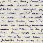Brief Peter Handke an Reinhard Musar 1961 (Ausschnitt) | Foto aau/Kärntner Literaturarchiv