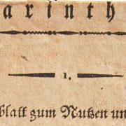 Carinthia 1811, Titelblatt, Ausschnitt | Foto: aau/bem