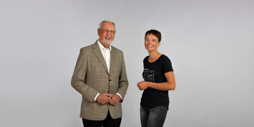 Winfried Müller und Angelika Wiegele im Gespräch