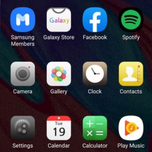 Shows App Icons on a Smartphone screen