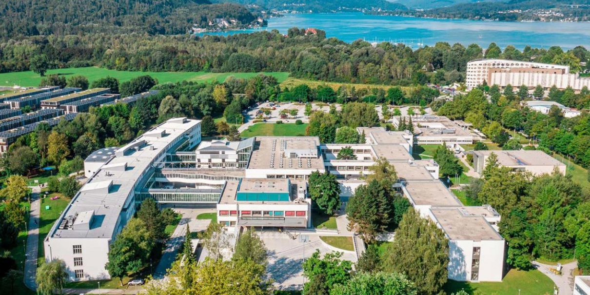 Luftbildaufnahme der Universität Klagenfurt