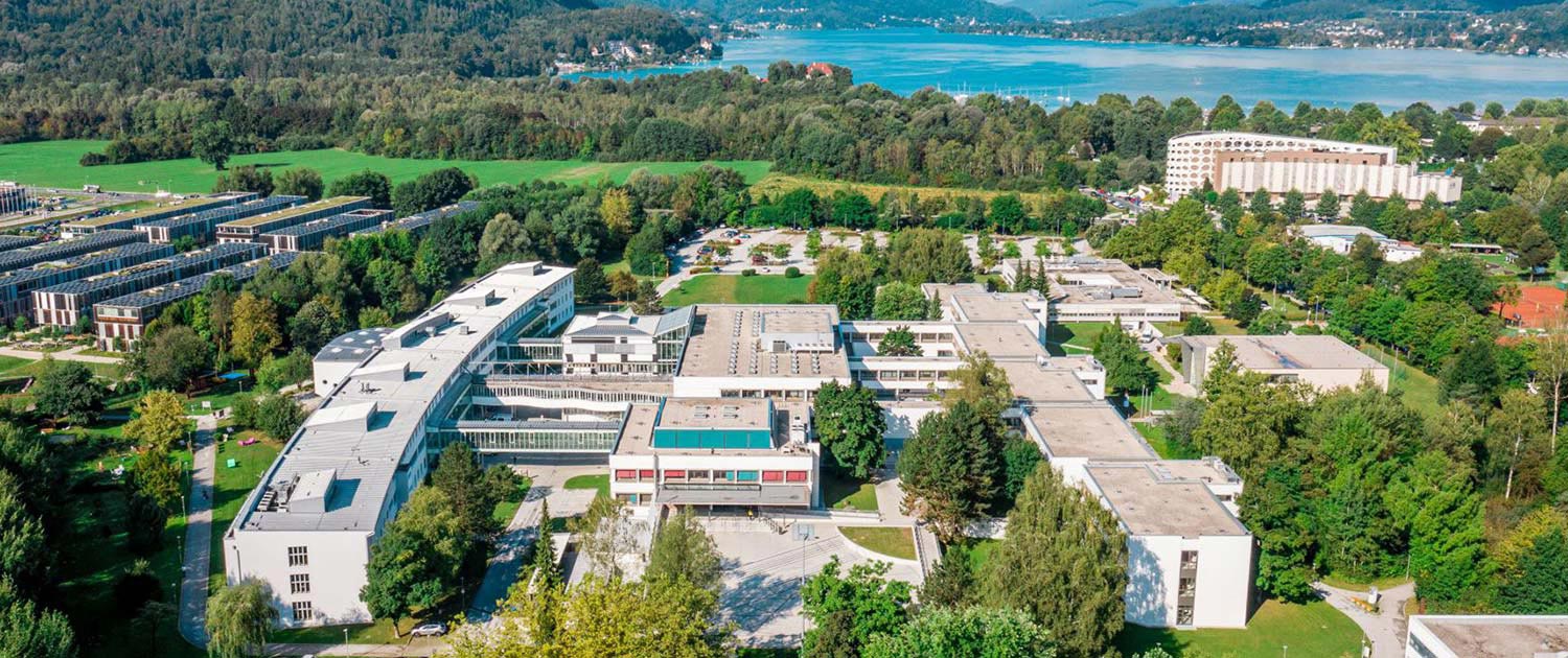 Luftbildaufnahme der Universität Klagenfurt