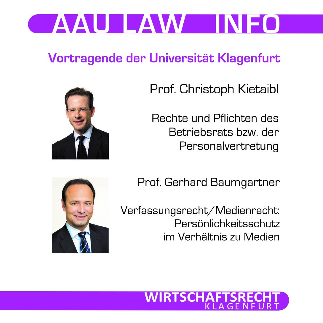 Vortragende der Uni Klagenfurt