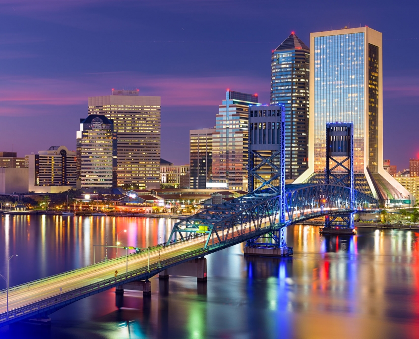 Skyline Jacksonville/Florida by night
