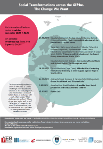 Lecture Series: Social Transformations across the globe. The change we want