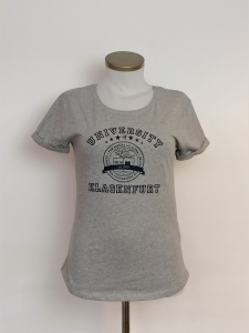 T-Shirt der Uni Klagenfurt, Damen, grau