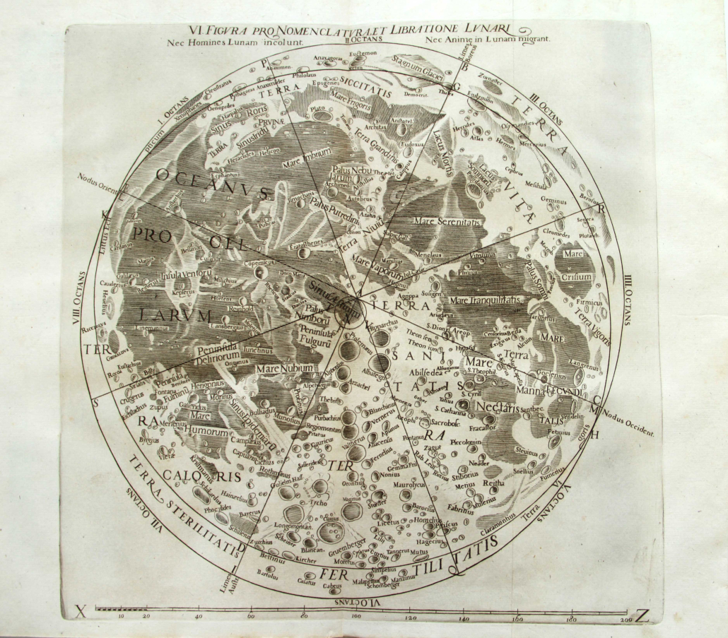 Riccioli-Astronomia-Mondkarte