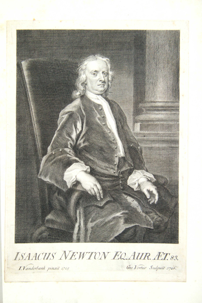 Buchseite Newton-Porträt