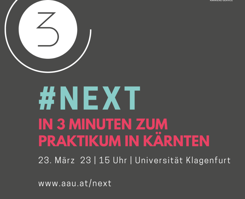 #NEXT – In 3 Minuten zum Praktikum in Kärnten (Sujet)