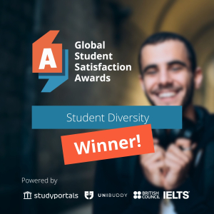 Uni Klagenfurt bei den Global Student Satisfaction Awards in der Kategorie "Student Diversity" mit den ersten Platz ausgezeichnet