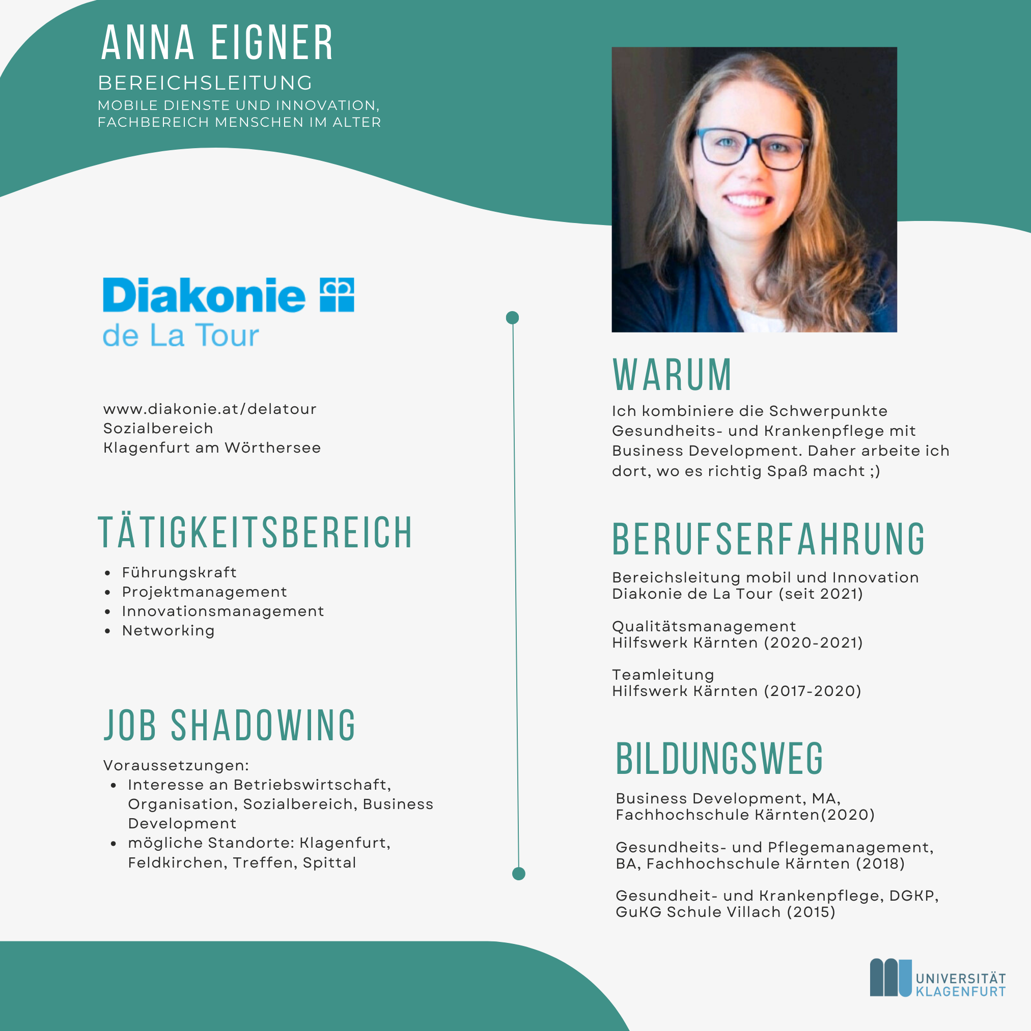 Steckbrief Job Shadowing | Anna Eigner