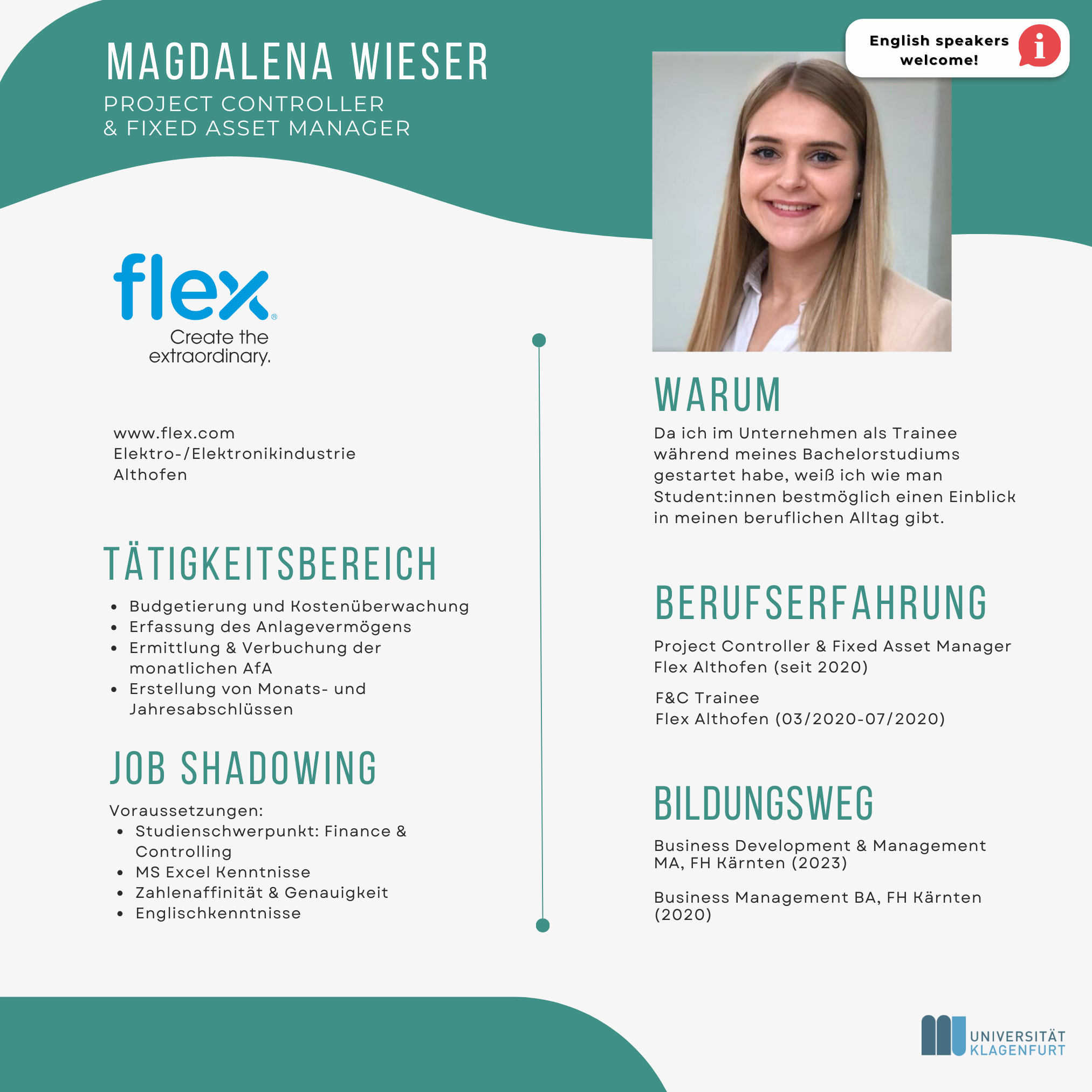 Steckbrief Job Shadowing | Magdalena Wieser
