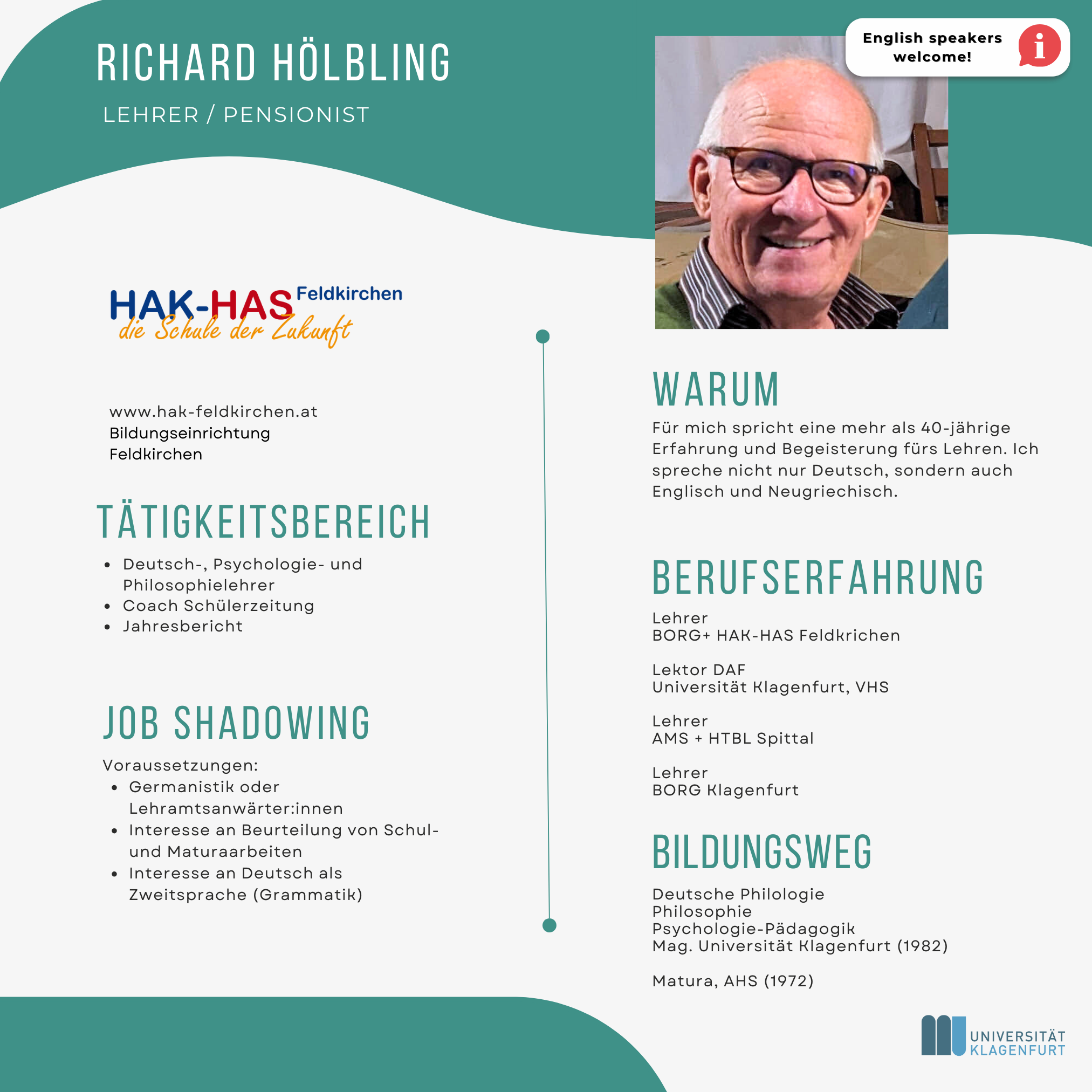 Steckbrief Job Shadowing | Richard Hölbling