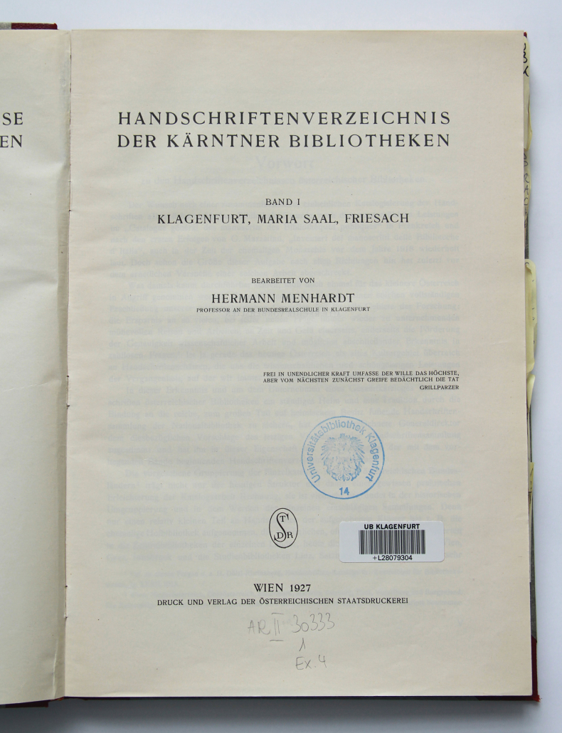 Menhardt-Katalog