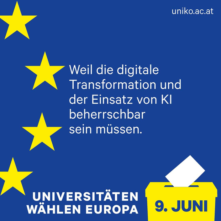 EU-Wahl 2024: Weil die digitale Transformation und der Einsatz von KI beherrschbar sein müssen.
