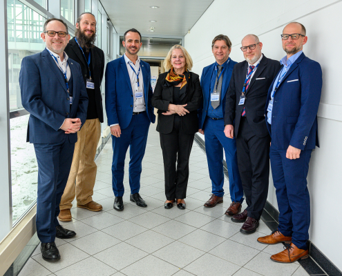 Andrej Zwitter, Johannes Oberzaucher, Jan Steinbrener, Ada Pellert, Christian Menard, Karl Cernic, Michael Trapp (v.l.n.r.)