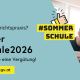 Banner: Sommerschule 2026, Aufruf zur Teilnahme
