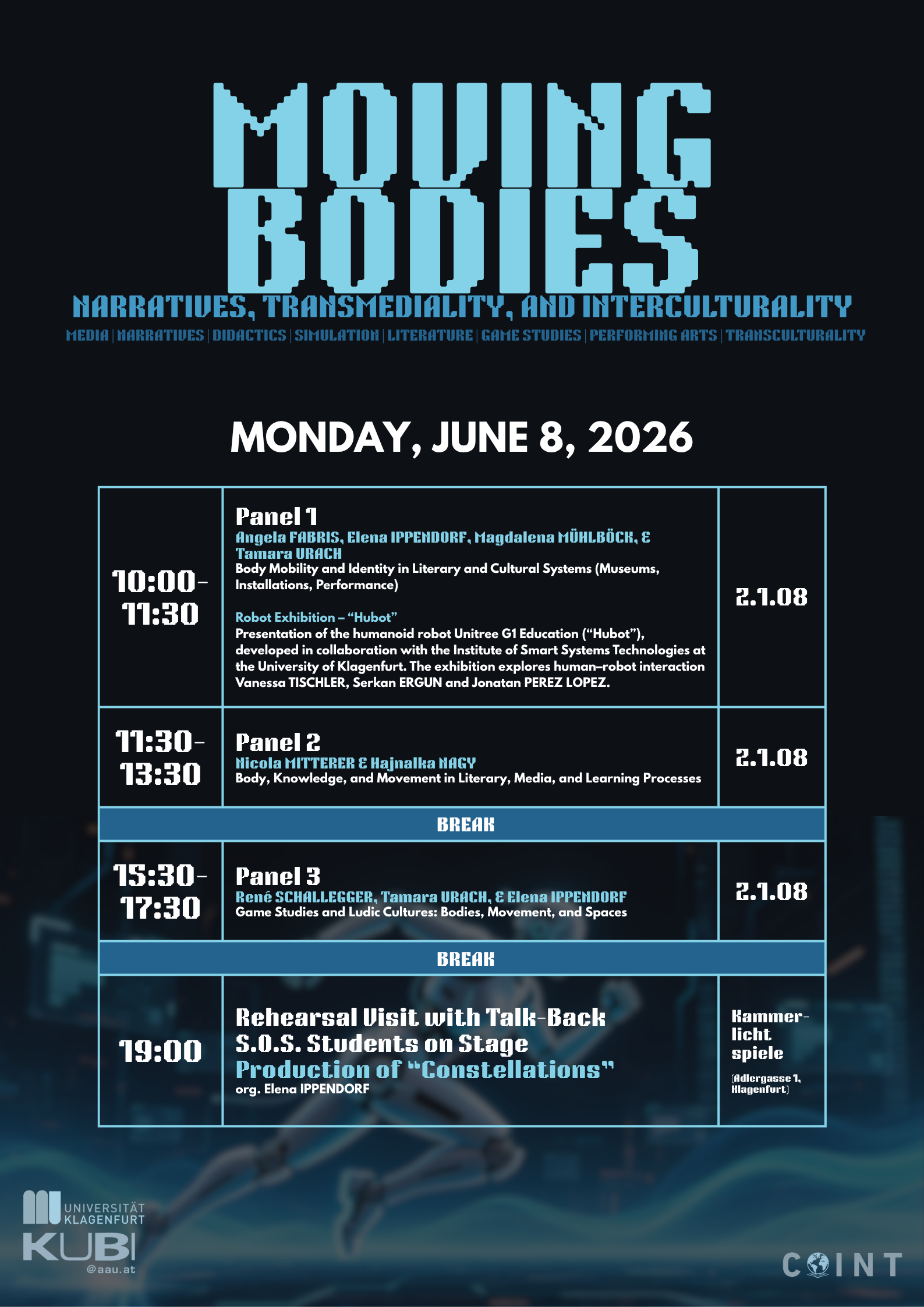 Programme Summer School Moving Bodies Day 1