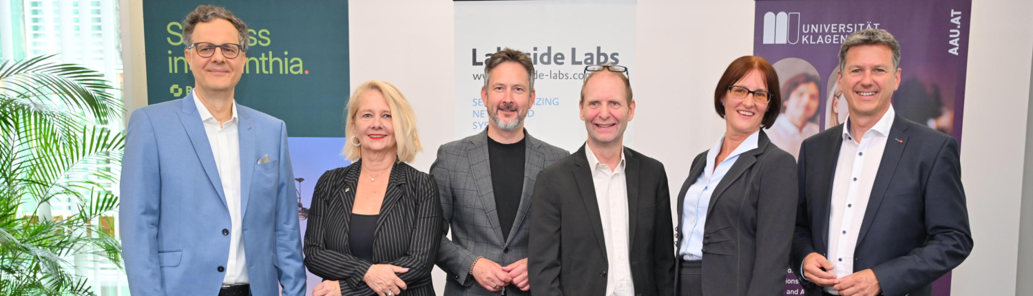 Christian Bettstetter, Ada Pellert, Markus Hornböck, Andreas Kercek, Claudia Prüggler & Daniel Fellner (v.l.n.r.)